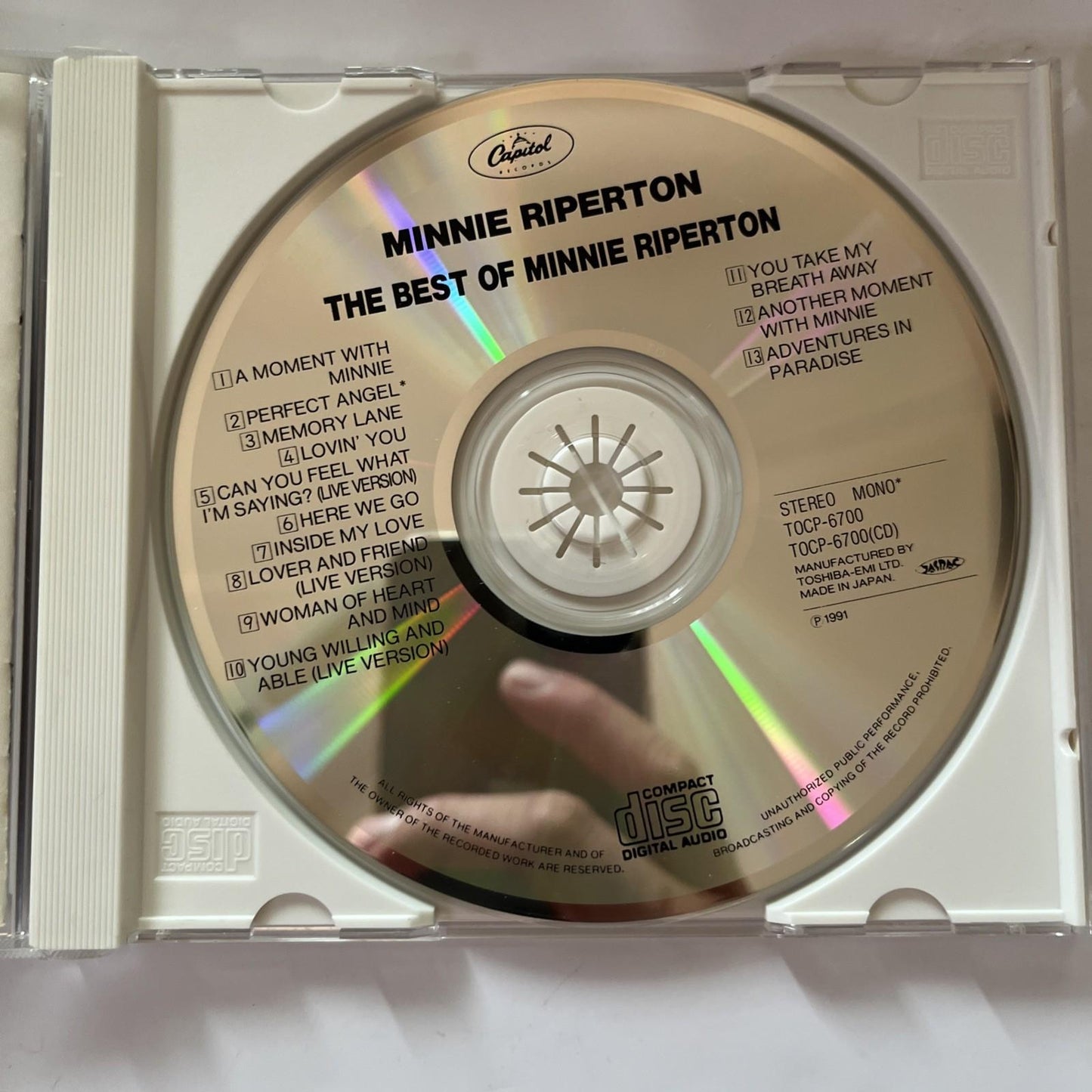 Minnie Riperton – The Best Of Minnie Riperton (CD, 1991) Japan Obi TOCP-6700