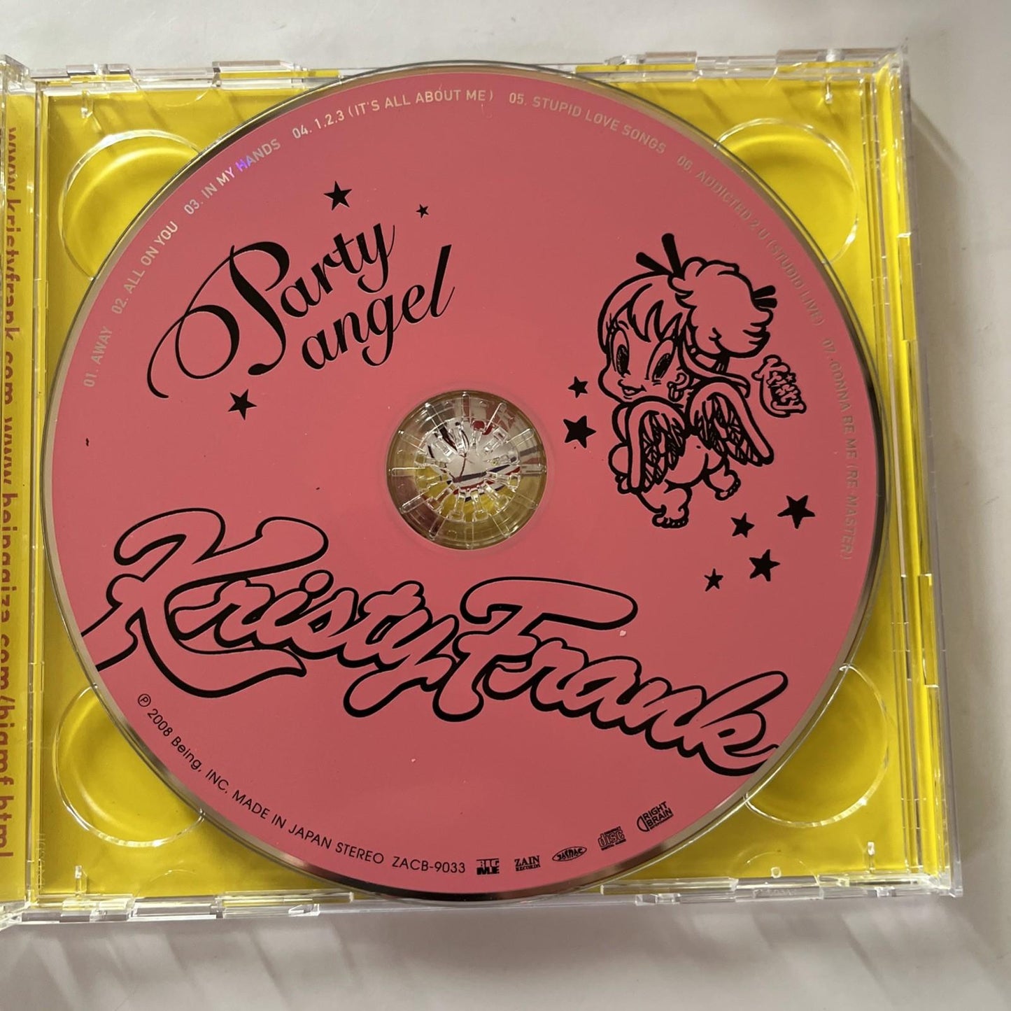 Kristy Frank – Party Angel (CD + DVD, 2008, 2-Disc) Japan Obi ZACB-9033