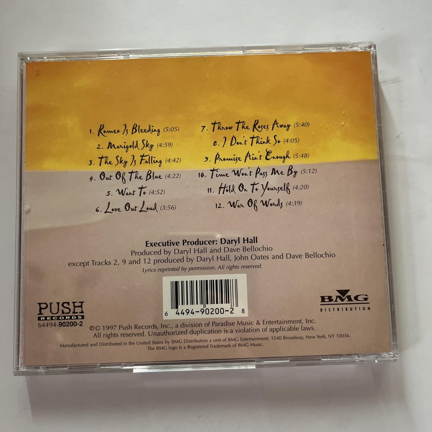Daryl Hall & John Oates – Marigold Sky (CD, 1997) US 64494-90200-2