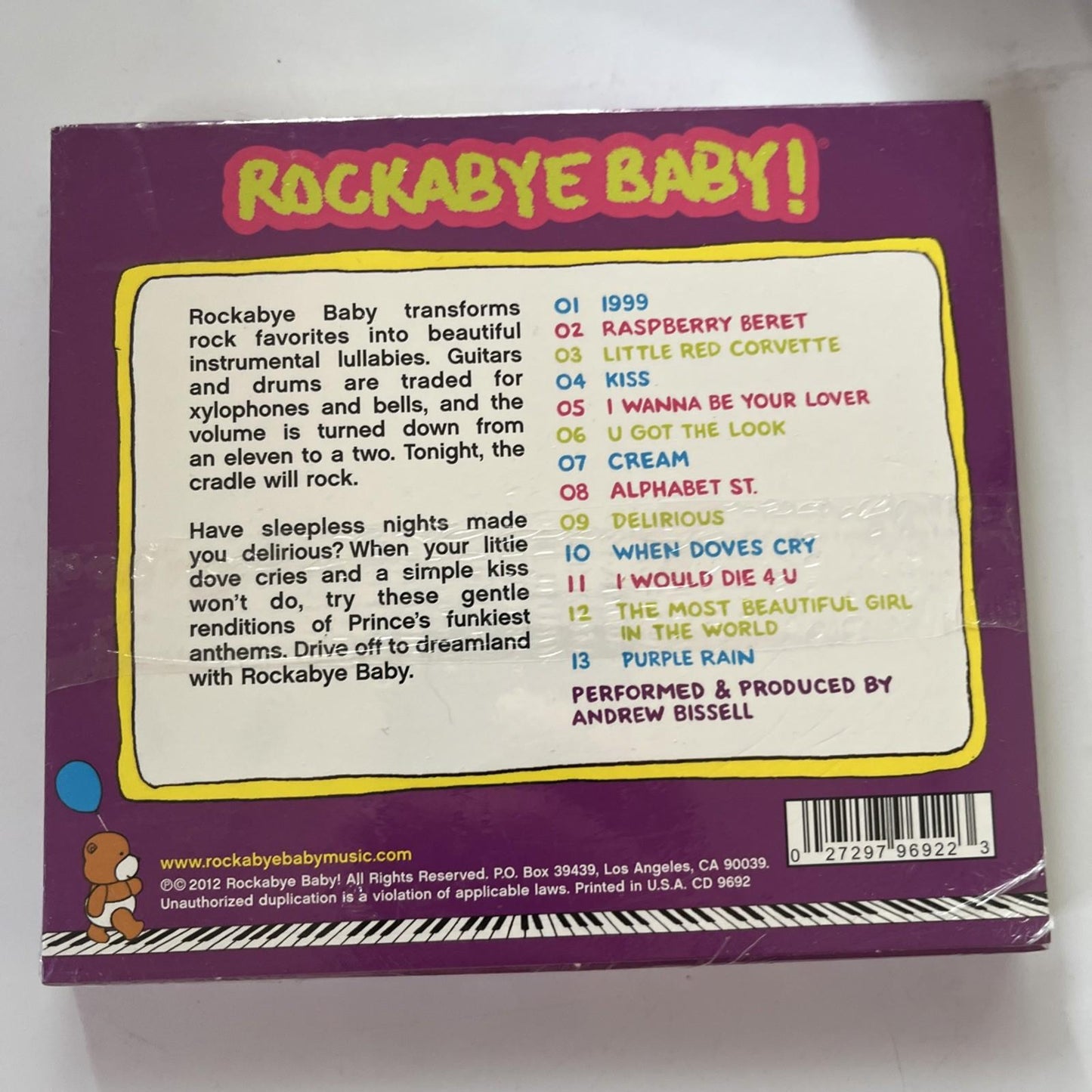 Rockabye Baby! Lullaby Renditions Of Prince (CD, 2012) US CD NEW Sealed