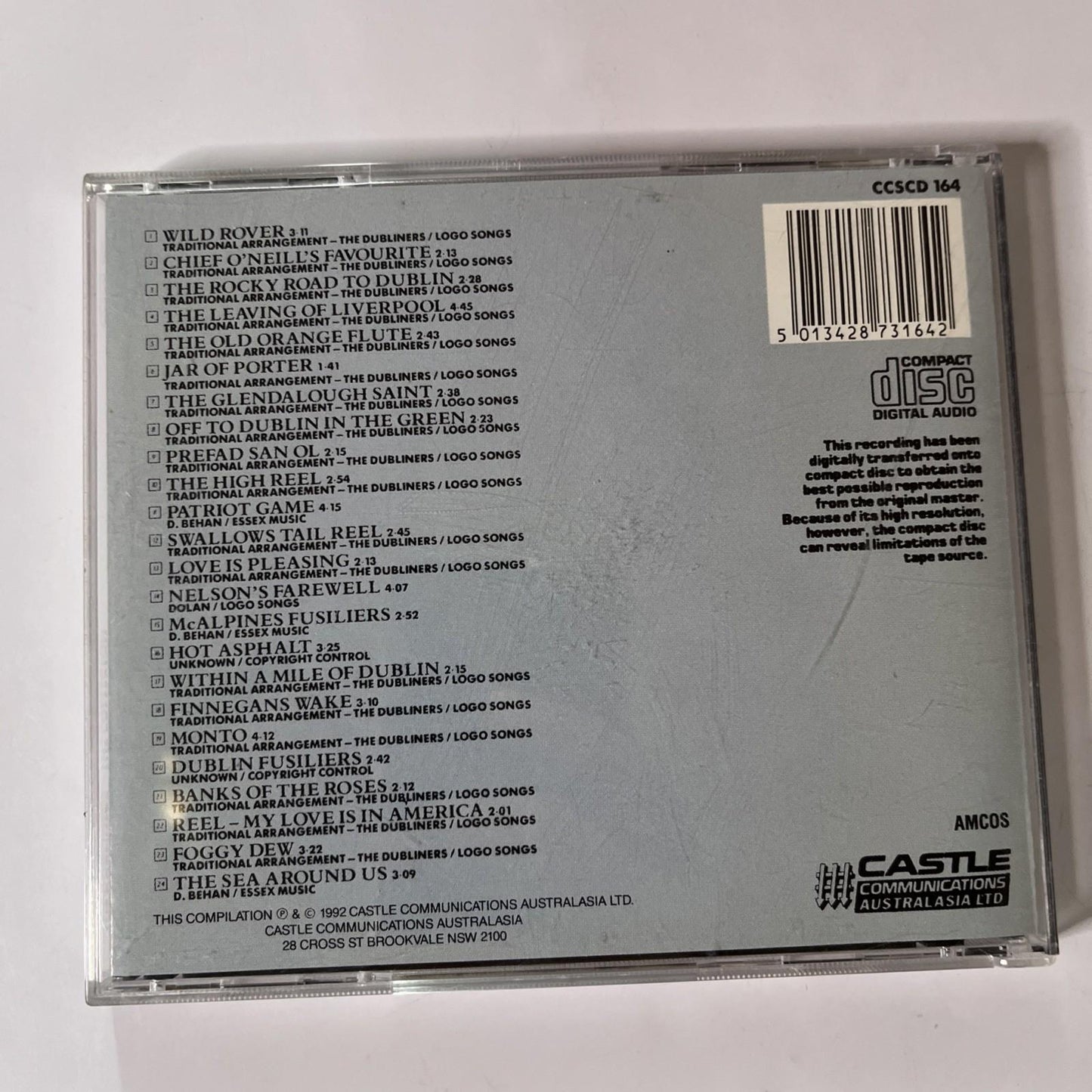 The Dubliners – The Collection (CD, 1987) Australia CCSCD 164