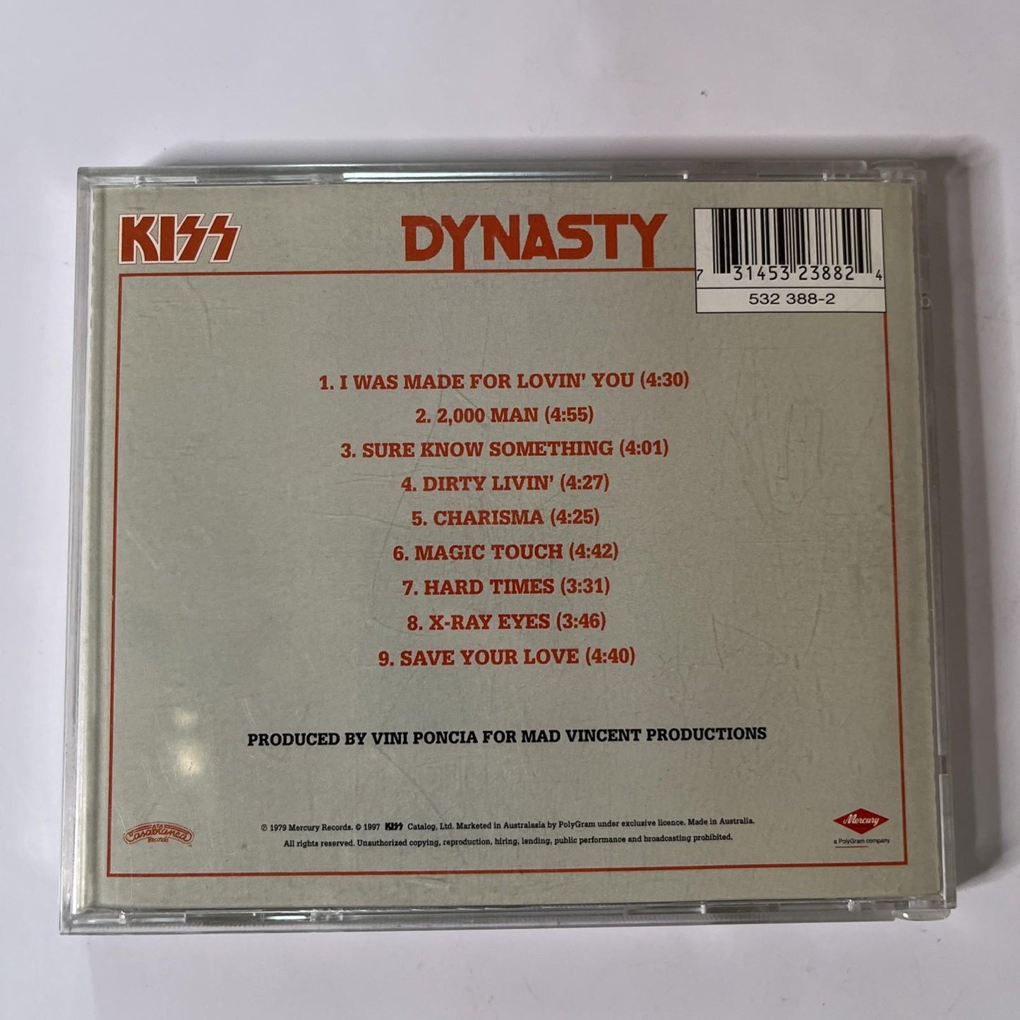 Kiss – Dynasty (CD, 1997) Australasia 532 388-2