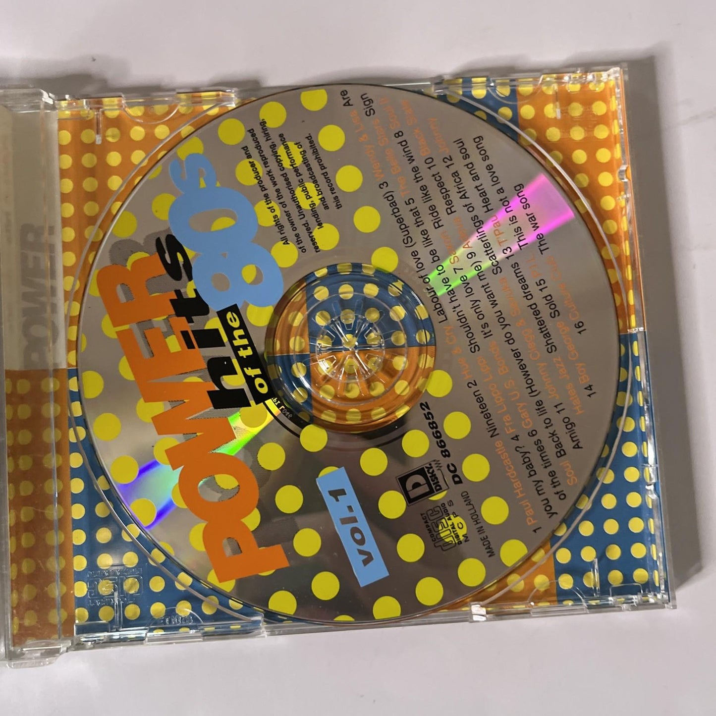 Various – Power Hits Of The 80's, Vol. 1 (CD, 1996) Netherlands DC 866852
