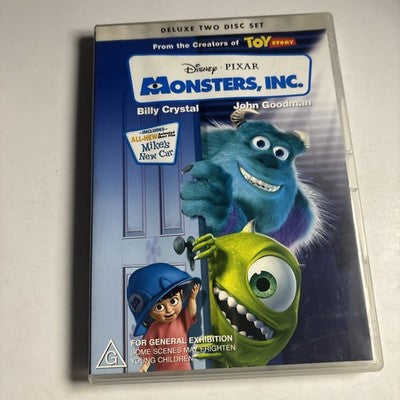 Monsters Inc (DVD, 2001) Deluxe Two Disc Set Region 4