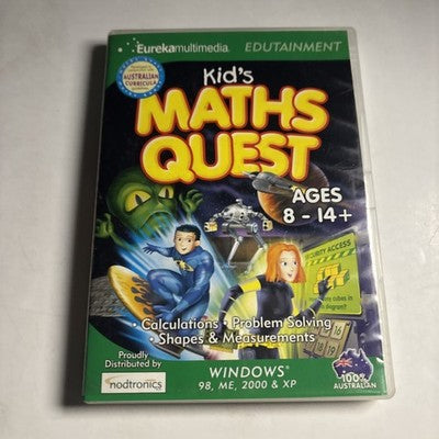 Kid's Maths Quest (PC CD-ROM, 2003) PC Educational Game