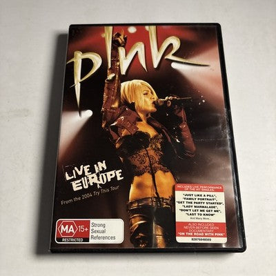 P!Nk - Live in Europe: from the 2004 Try this Tour (DVD, 2006) All Regions
