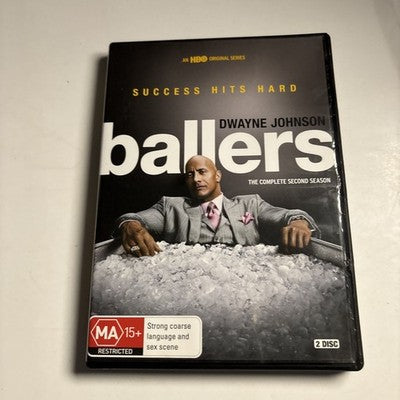 Ballers : Season 2 (DVD, 2016) Dwayne Johnson, Rob Corddry, Region 4 NEW