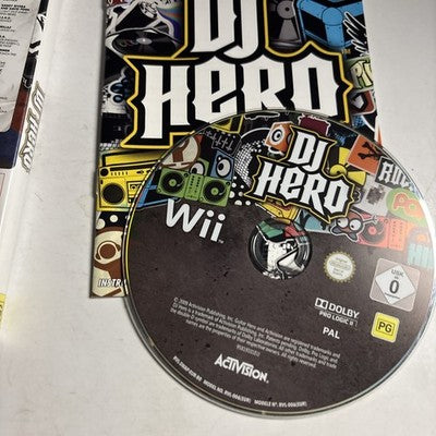 DJ Hero Nintendo Wii Manual PAL