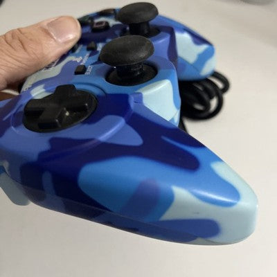 Hori Analog Sindou Pad 2 Controller Blue Camoflage for Sony PlayStation 1 & 2