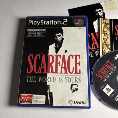 Scarface The World Is Yours PS2 Sony Playstation 2 Game PAL Complete W Manual