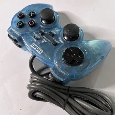 Hori Sony PlayStation Analog Sindou Fighting Controller Clear Blue For PS1 PS2
