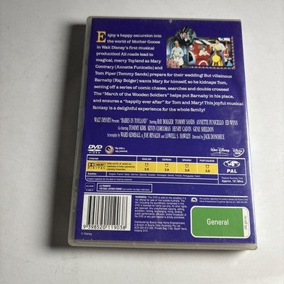 Babes in Toyland (DVD, 1961) Ed Wynn, Annette Funicello, Disney Region 4