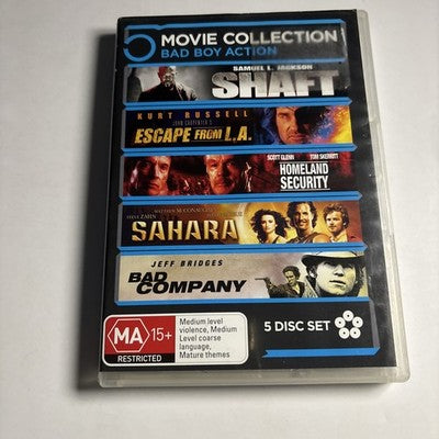 Shaft / Escape From L.A. / Homeland Security / Sahara / Bad Company DVD Region 4