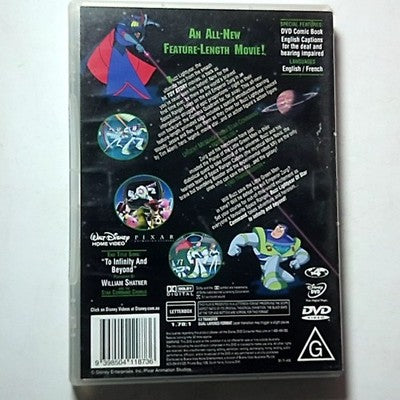 Buzz Lightyear of Star Command (DVD, 2000) Tim Allen Region 4