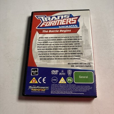 Transformers Animated - The Battle Begins (DVD, 2008) Region 2