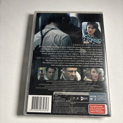 Lonely Hearts (DVD, 2006) John Travolta Region 4 *New Sealed*