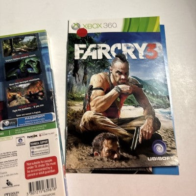 Far Cry 3 Microsoft Xbox 360 Video Game + Manual PAL