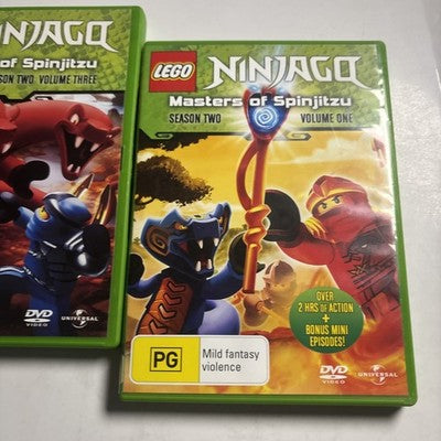 Lego Ninjago - Masters of Spinjitzu : Series 2 : Vol 1 2 3 (DVD 2011) Region 4,2