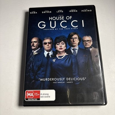 House of Gucci (DVD, 2021) Lady Gaga, Al Pacino Region 4,2 NEW