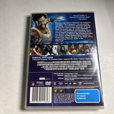 X-Men Origins - Wolverine (DVD, 2009) Region 4 Hugh Jackman