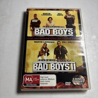 Bad Boys / Bad Boys 2 (DVD, 2003) Will Smith, Martin Lawrence Region 4