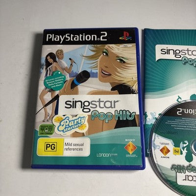 SingStar Pop Hits Sony PLAYSTATION 2 PAL Game Manual