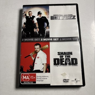 Hot Fuzz / Shaun of the Dead (DVD, 2004) Simon Pegg Region 4,2