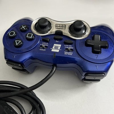 Hori Horipad 3 Turbo Sony PlayStation 3 PS3 Controller USB Blue + Rapid Fire