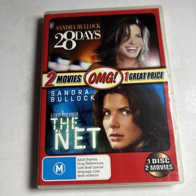 28 Days / The Net (DVD, 2011) Sandra Bullock Region 4