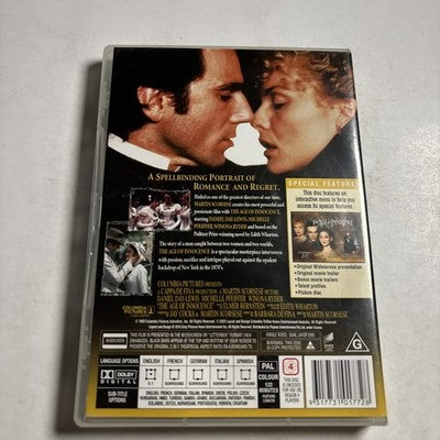 The Age of Innocence (DVD, 1993) Daniel Day-Lewis, Winona Ryder Region 4