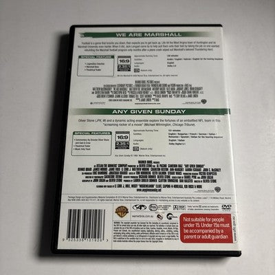 Any Given Sunday / We Are Marshall (DVD, 2010) Region 4 NEW