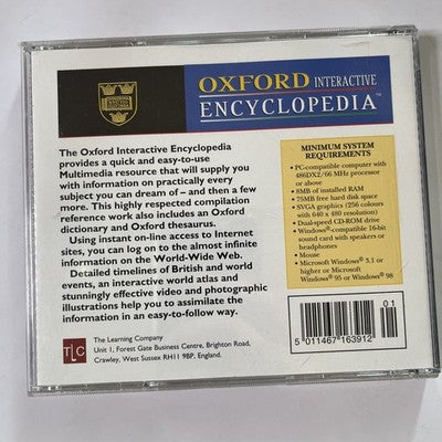 Oxford Interactive Encyclopedia PC CD-ROM Windows 95/98