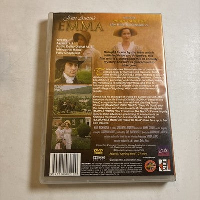 Emma (DVD, 1996) Kate Beckinsale, Mark Strong, Dominic Rowan Region 4 NEW