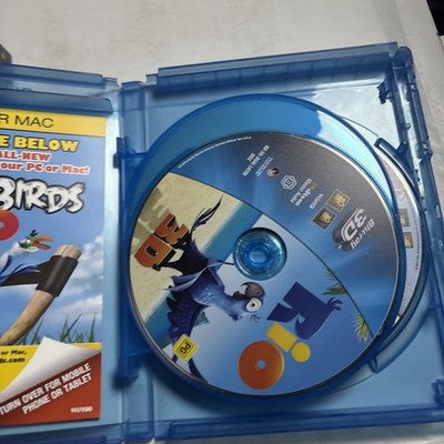 Rio 3D (Blu-ray 3D + DVD, 2011) Anne Hathaway, Jamie Foxx, Region B & 4