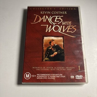Dances with Wolves (Collector's Edition, DVD, 1990) Kevin Costner Region 4