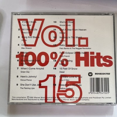 Various – 100% Hits Vol. 15 (CD, 1995) Australia 9548334702