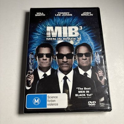 Men in Black 3 (DVD, 2012) Will Smith, Tommy Lee Jones Region 4,2 *New Sealed*