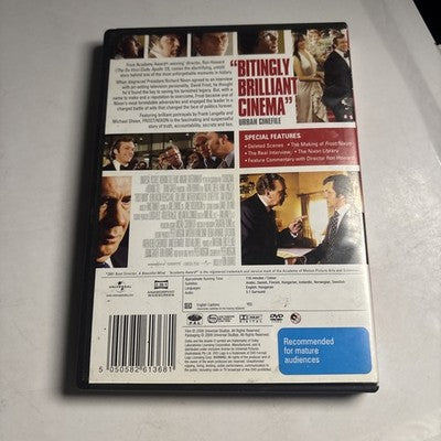 Frost/Nixon (DVD, 2008) Frank Langella, Kevin Bacon, Michael Sheen Region 4,2
