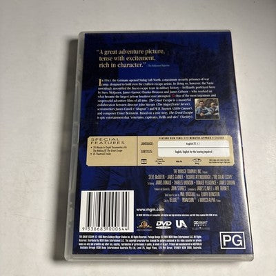 The Great Escape (DVD, 1963) Steve McQueen Region 4 NEW