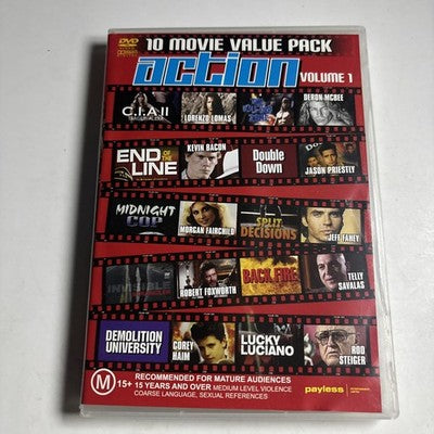10 Movie Value Pack Action Volume 1 (DVD, 4-Disc) Region All