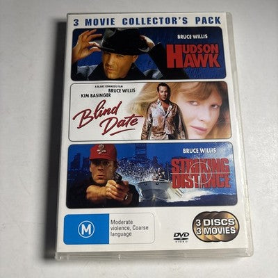Hudson Hawk / Striking Distance / Blind Date (DVD, 1991) Bruce Willis Region 4