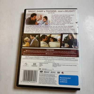 Definitely, Maybe (DVD, 2008) Ryan Reynolds, Isla Fisher Region 4,2 NEW