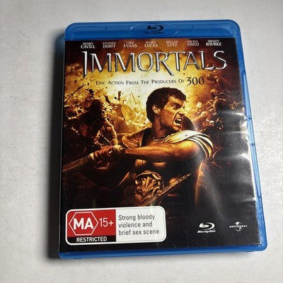 Immortals (Blu-ray, 2011) John Hurt, Mickey Rourke, Henry Cavill Region B