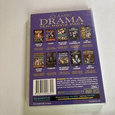 10 Classic Drama Movies (DVD, 4-Disc) Cary Grant All Regions