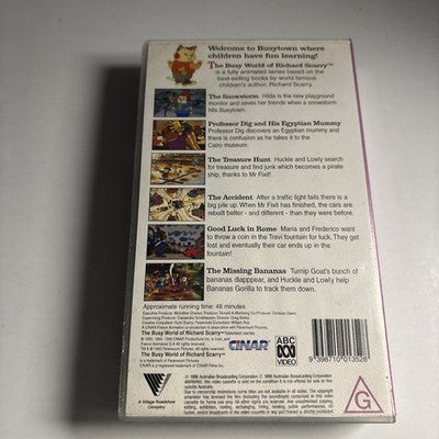 The Busy World If Richard Scarry - The Treasure Hunt VHS 1996 PAL