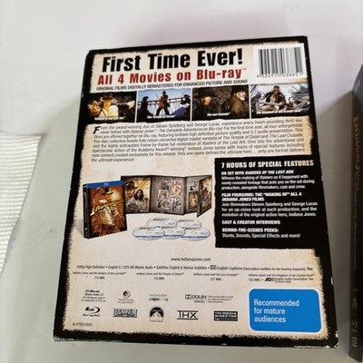 Indiana Jones - The Complete Adventures (Blu-ray, 2012) Harrison Ford Region B