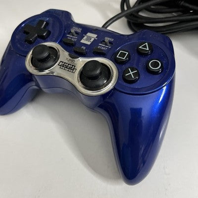 Hori Horipad 3 Turbo Sony PlayStation 3 PS3 Controller USB Blue + Rapid Fire