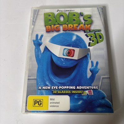 Bob's Big Break In Monster 3D (DVD, 2009) Region 4