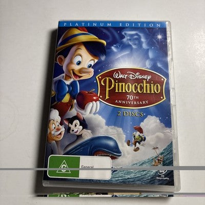 Pinocchio - Platinum Edition (DVD, 1940) Disney Region 4