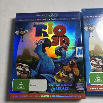 Rio 3D (Blu-ray 3D + DVD, 2011) Anne Hathaway, Jamie Foxx, Region B & 4